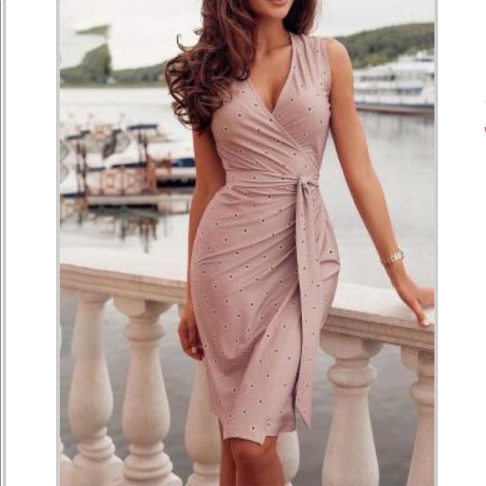 Fitted Tie Wrap Dress